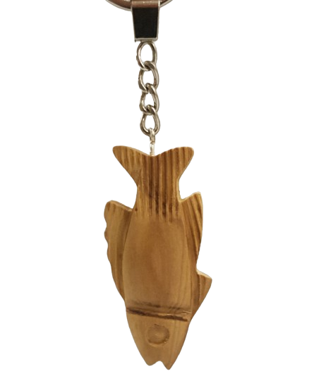 Handcrafted Olive Wood Keychains from the Heart of the Holy Land